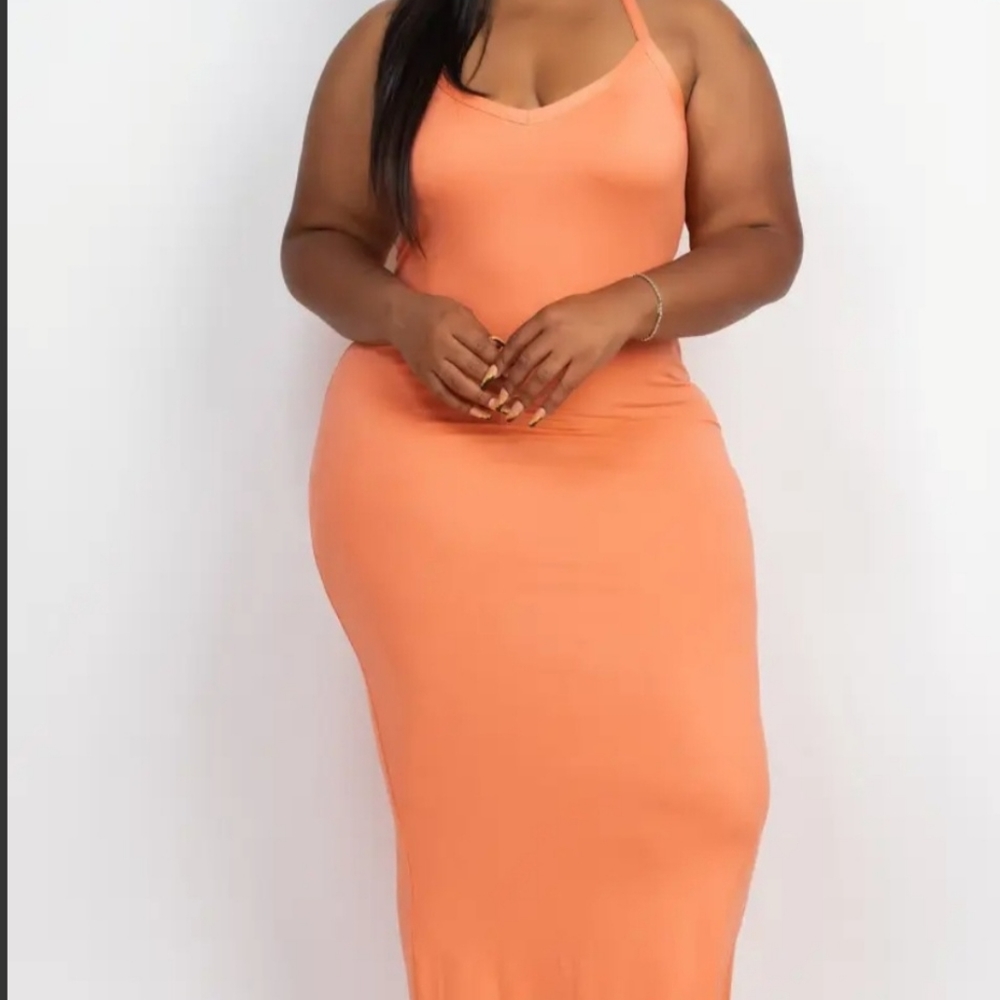 Capella Apparel: Plus Size Racer Back Maxi Dress